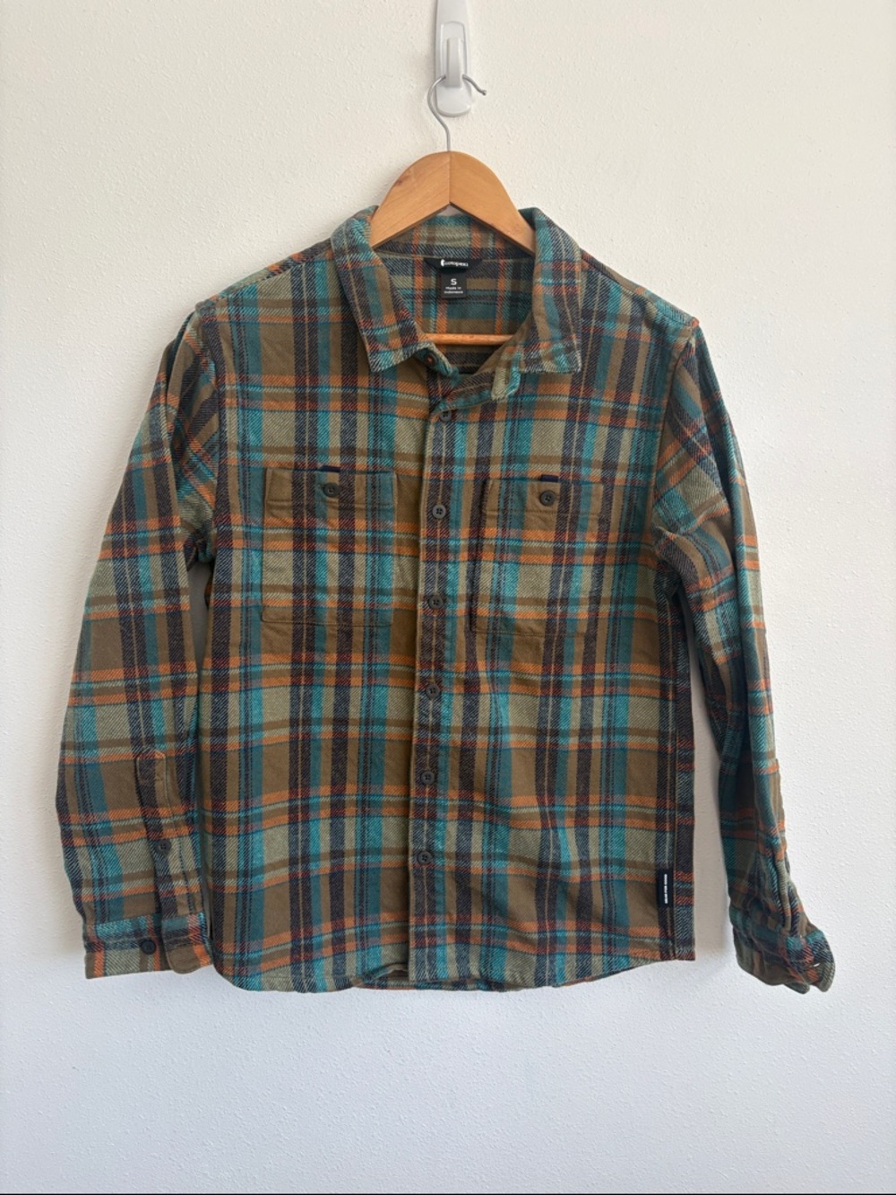 Cotopaxi Flannel Button Down Shirt Small Brown plaid